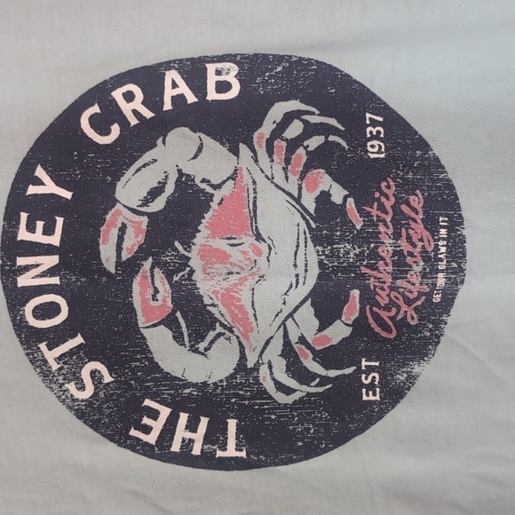 Izod Saltwater Teal The Stoney Crab Tee Size Small - Picture 3 of 5